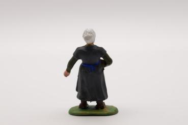 Market woman with apple basket